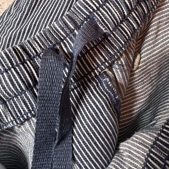 Uniqlo Pants Women's XL Striped Stretch Drawstring Cotton Blend Comfort Pull-On - Picture 8 of 11
